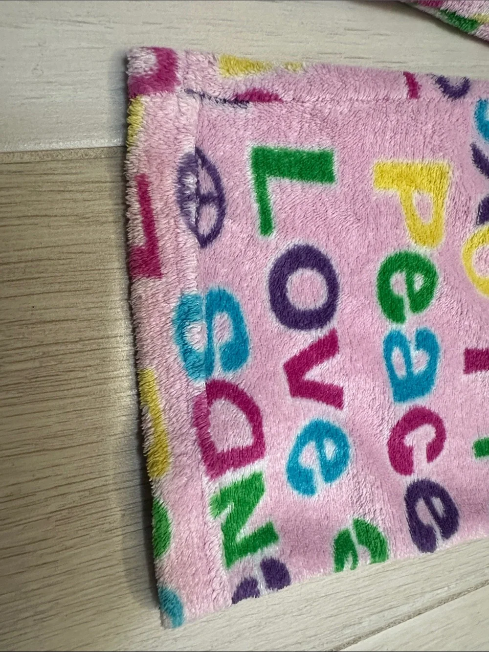 Girl Junk Pink Fuzzy Love Peace Friends Pajama Lounge Pants Size 6/6X